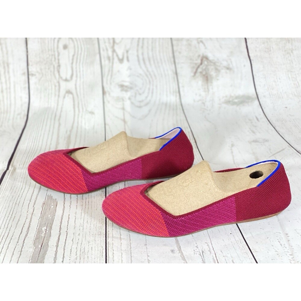 Rothy's Raspberry Color Block Ballet Flats Women’… - image 4